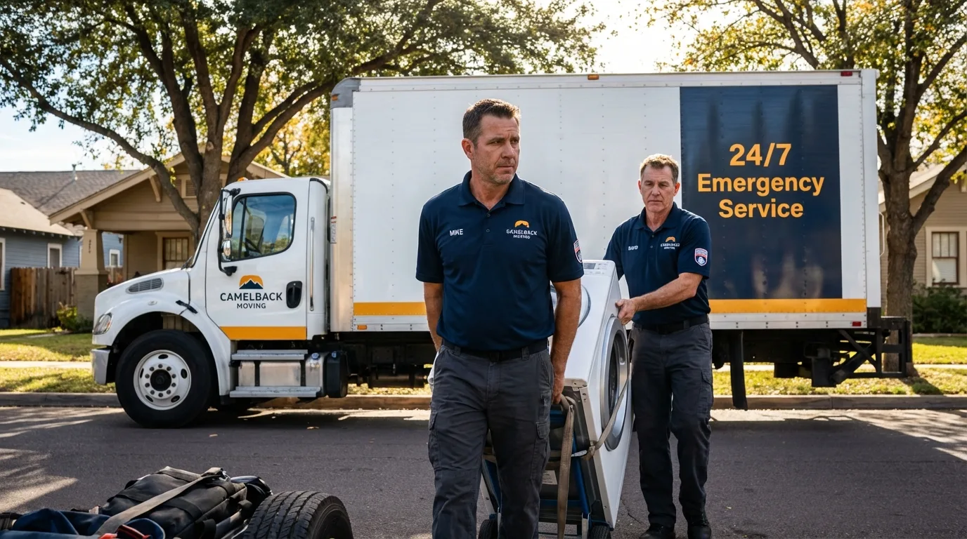CamelBack Moving crew loading furniture in Hacienda Heights, CA